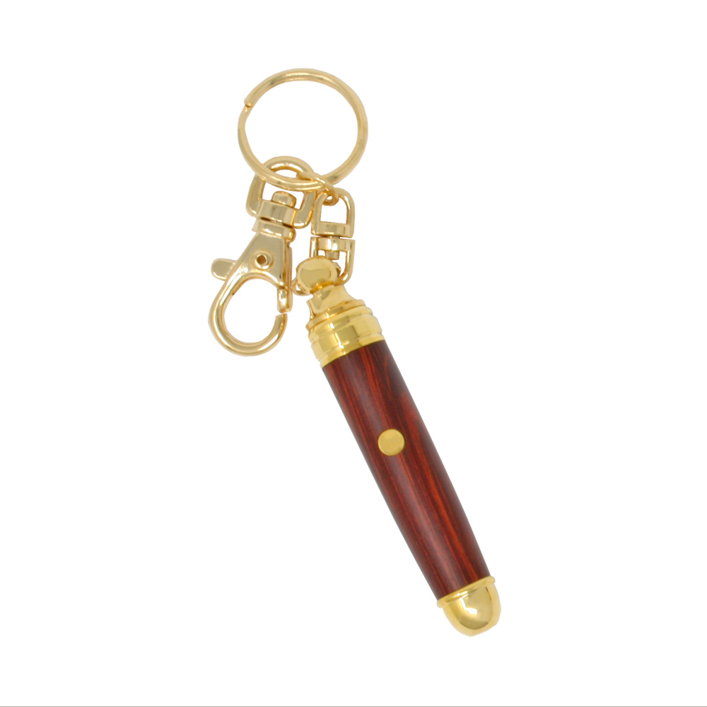 Laser Pointer Key Chain in Rosewood Finish