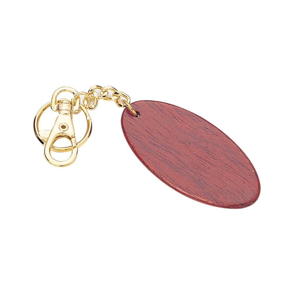 Oval Shaped Roeswood Key Chain