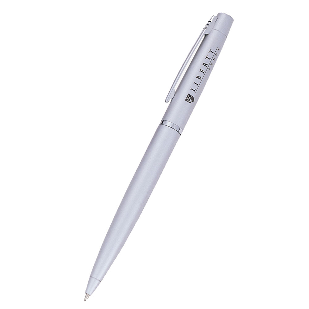 Simple Ballpoint Pen in Satin Silver Finish