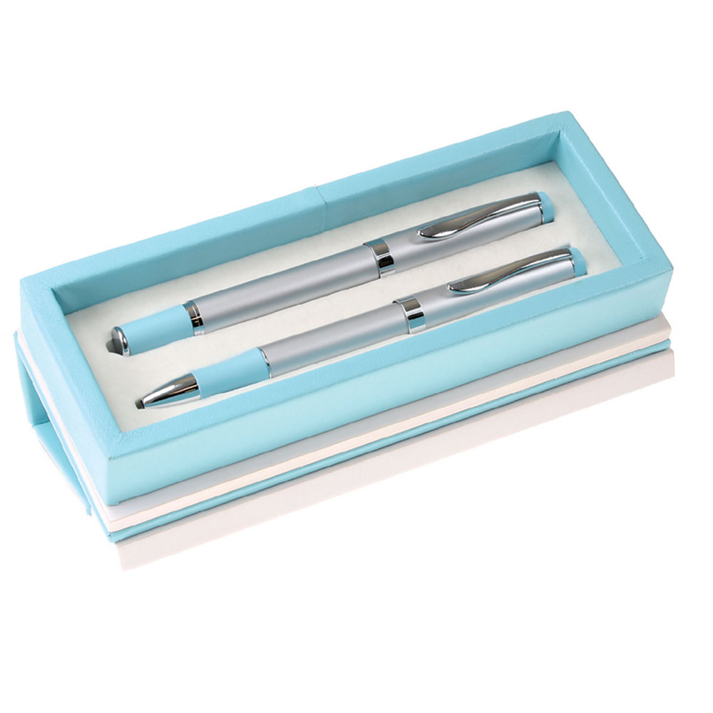 Pastel Blue Ball Pen and Roller Ball Pen Set | S6110C-PB