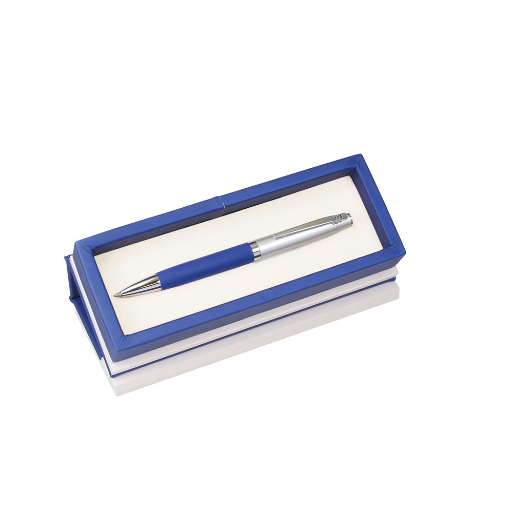 Solid Blue Elegant Ball Pen with Matching Pen Box